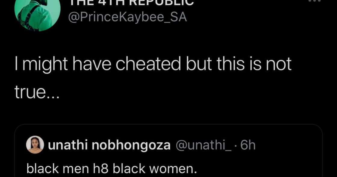 Prince Kaybee Admits to Cheating, Disputes Hating Black Women