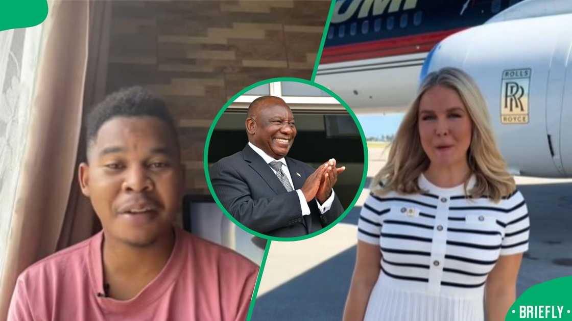 A picture of the South African president, Cyril Ramaphosa, and a popular content creator