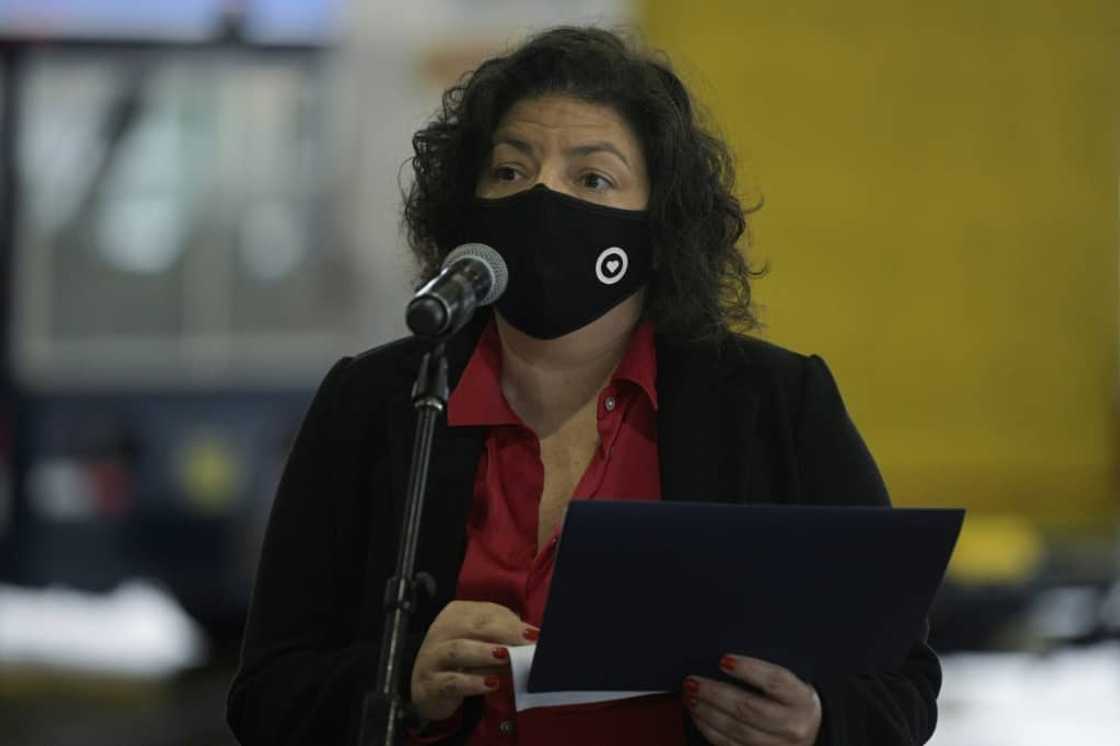 Argentina's Health Minister Carla Vizzotti, pictured in September 2021, said Legionnaires' has been identified as the underlying cause of double pneumonia in four people Argentina's Health Minister Carla Vizzotti, pictured in September 2021, said Legionnaires' has been identified as the underlying cause of double pneumonia in four people
