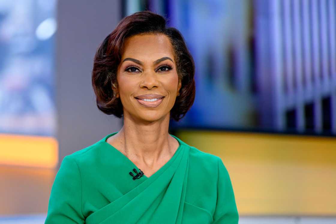 Host Harris Faulkner as Kevin O'Leary visits "Outnumbered" at Fox News Channel Studios