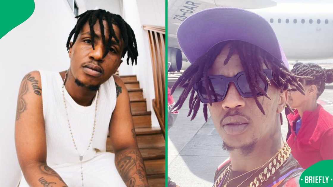 Emtee was caught on camera getting a haircut Emtee was caught on camera getting a haircut