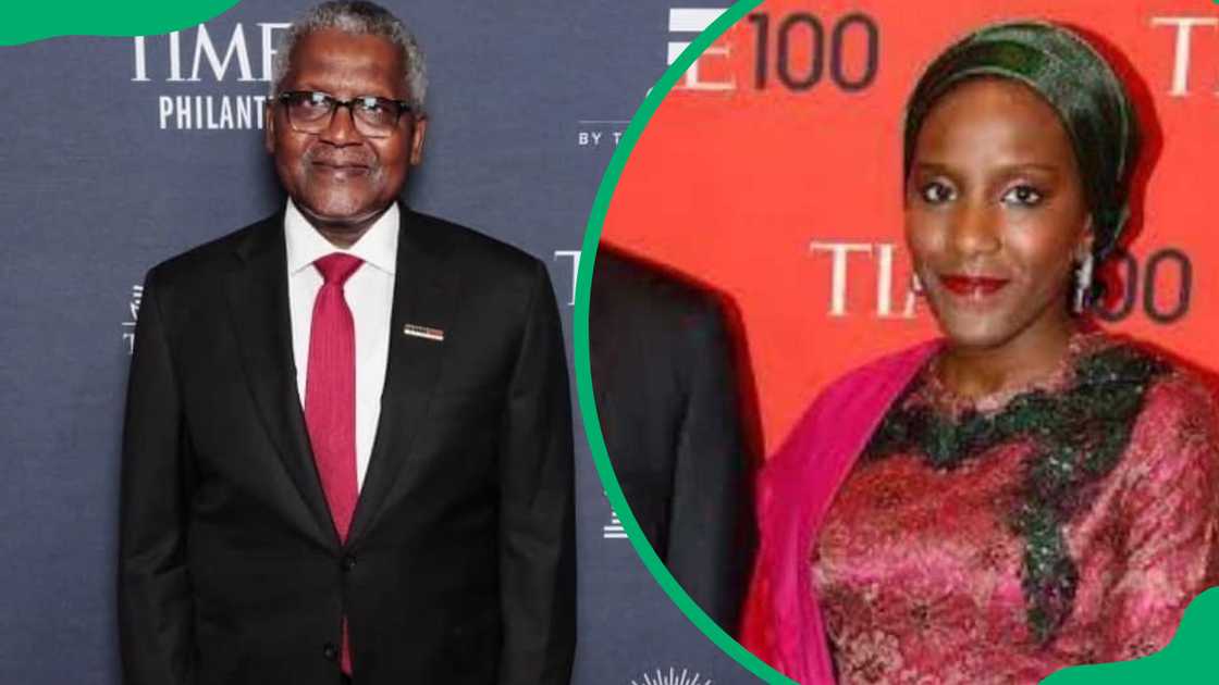 Mariya A D Muhammad Rufai and her former husband, Dangote