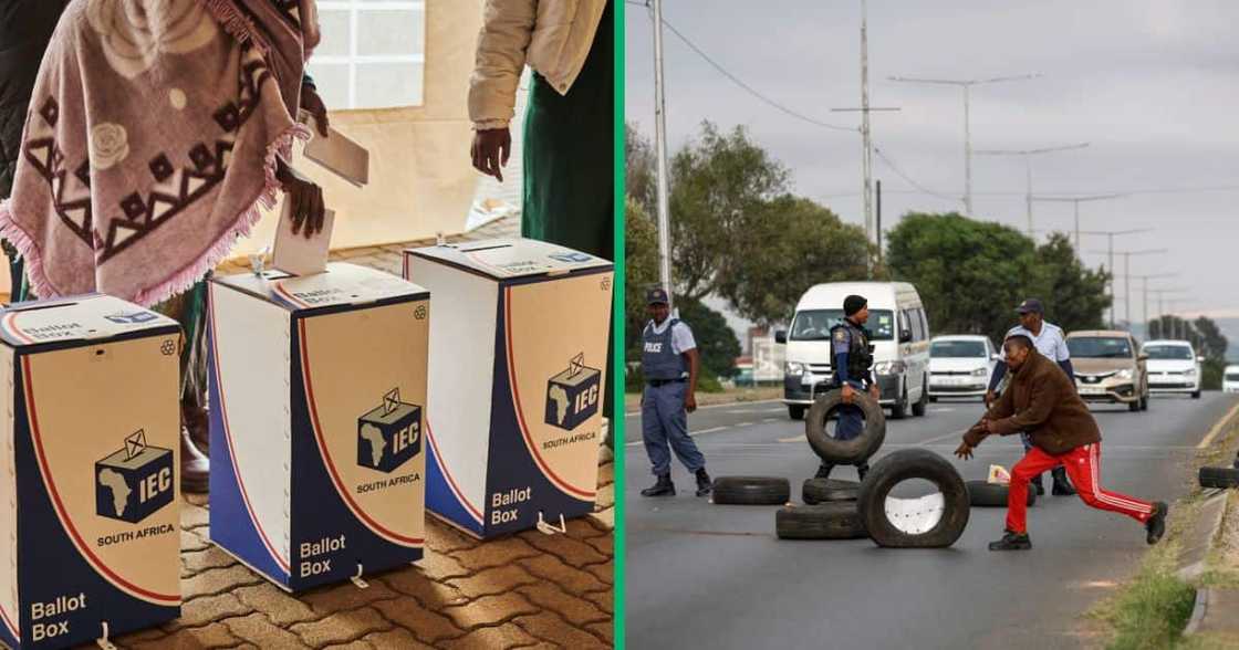 Residents in the Eastern Cape protested on voting day Residents in the Eastern Cape protested on voting day