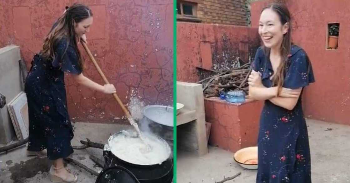 TikTok video shows woman doing makoti duties. TikTok video shows woman doing makoti duties.