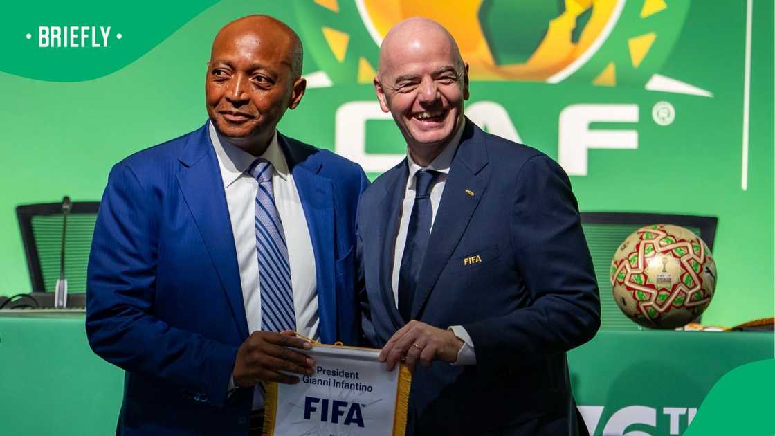 CAF President Patrice Motsepe and FIFA President Gianni Infantino CAF President Patrice Motsepe and FIFA President Gianni Infantino