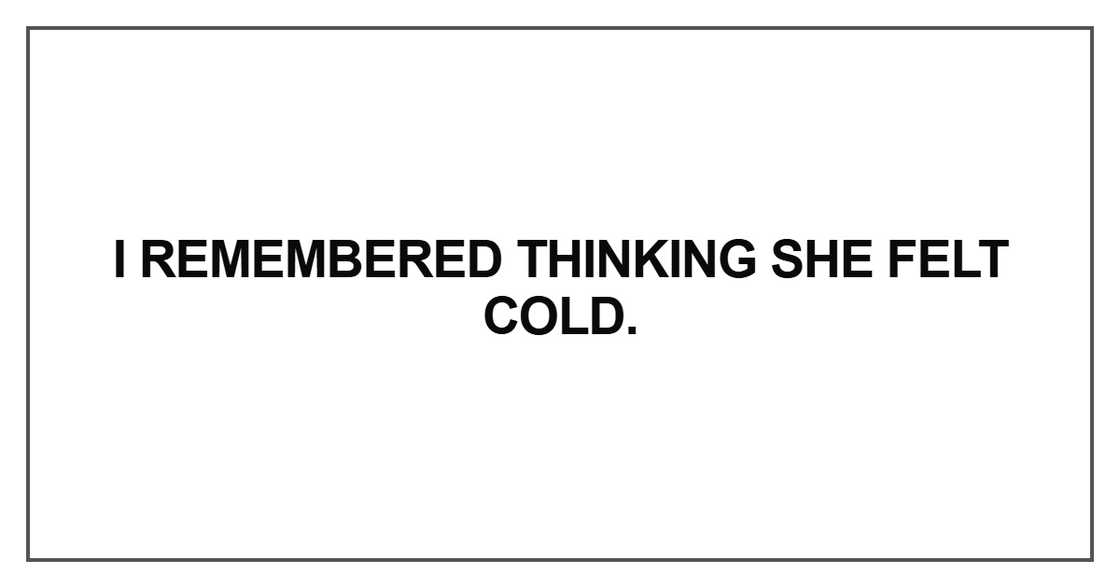 I remembered thinking I remembered thinking