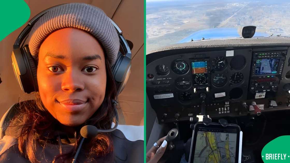 A female pilot shared a video of herself up in the sky. A female pilot shared a video of herself up in the sky.