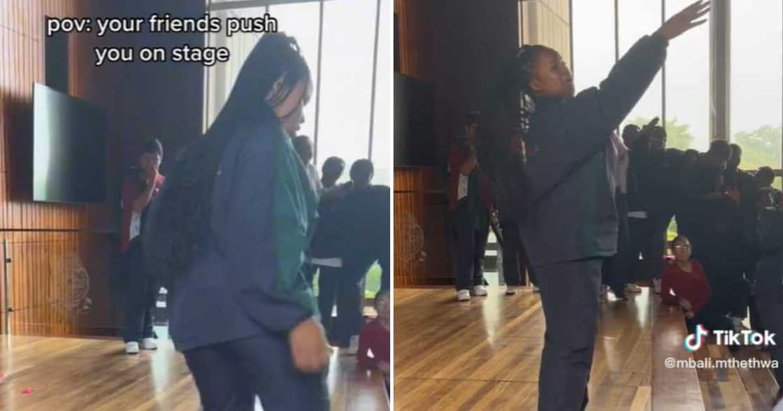 The lady's dance moves wowed peeps The lady's dance moves wowed peeps