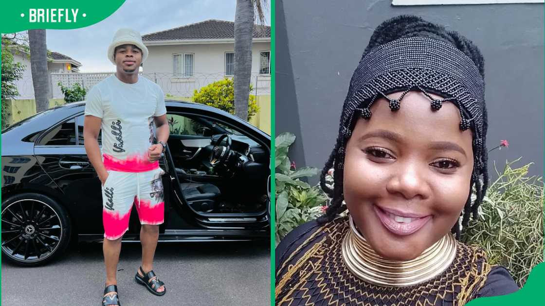 Ntencane and his ex-girlfriend Nombuso Gcabashe Ntencane and his ex-girlfriend Nombuso Gcabashe