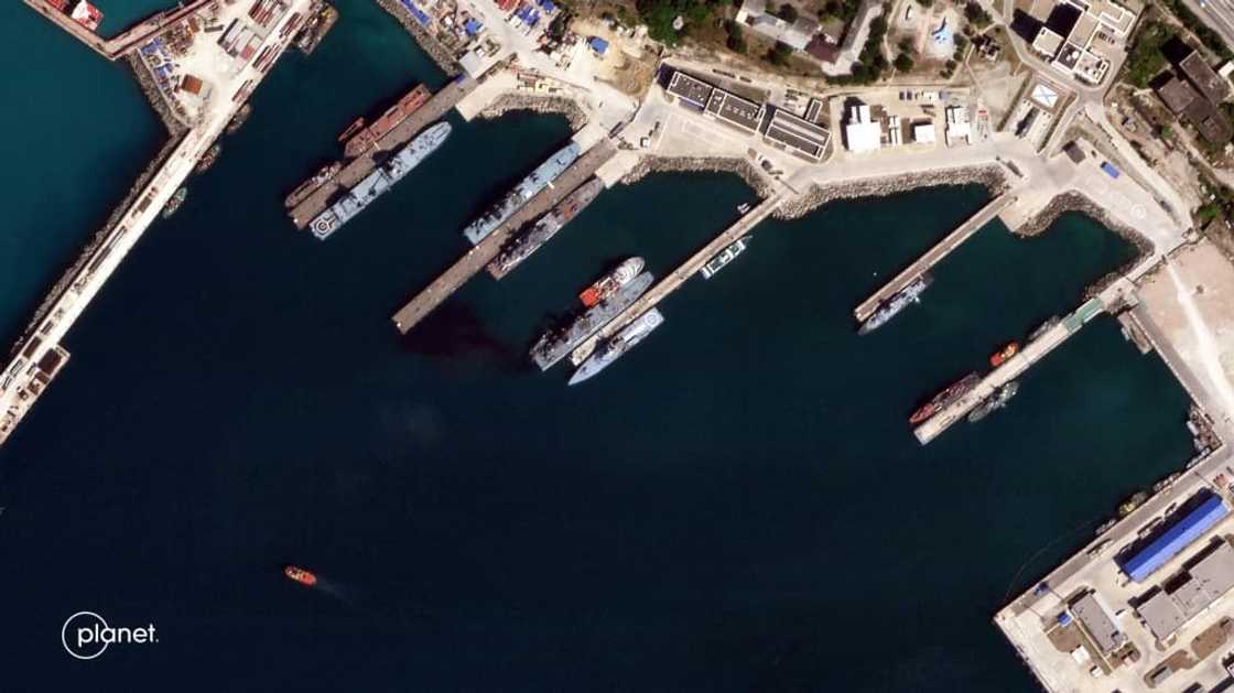 Ukraine has in turn targeted Russian oil and chemical supplies around the Kerch Strait, which links to the Sea of Azov Ukraine has in turn targeted Russian oil and chemical supplies around the Kerch Strait, which links to the Sea of Azov