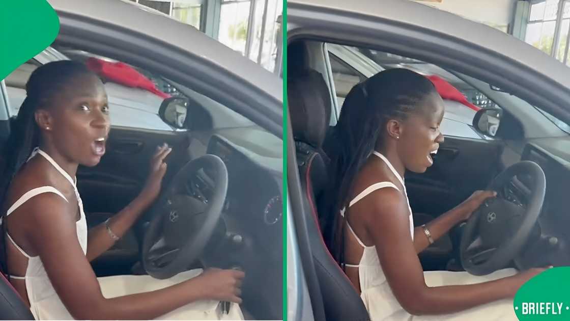 A woman panicked when she collected her car from the dealership A woman panicked when she collected her car from the dealership