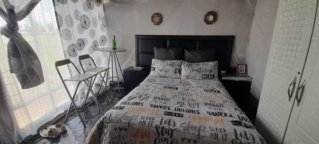 Interior of shack home Interior of shack home