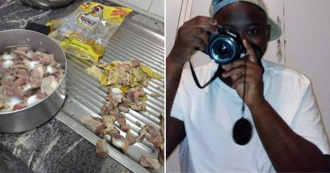 Man, Hour Cleaning Chicken Gizzards, Mzansi Man, Hour Cleaning Chicken Gizzards, Mzansi
