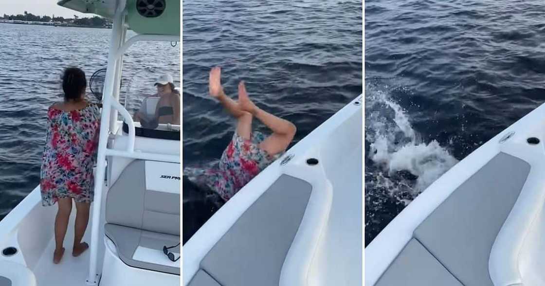 Woman, Partying on Boat, Falls Into the Ocean, Viral Video Woman, Partying on Boat, Falls Into the Ocean, Viral Video