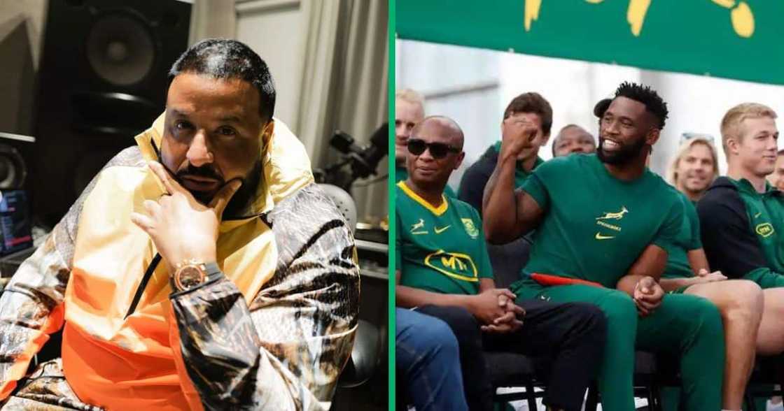 DJ Khaled has hyped up the Springboks and The All Blacks. DJ Khaled has hyped up the Springboks and The All Blacks.