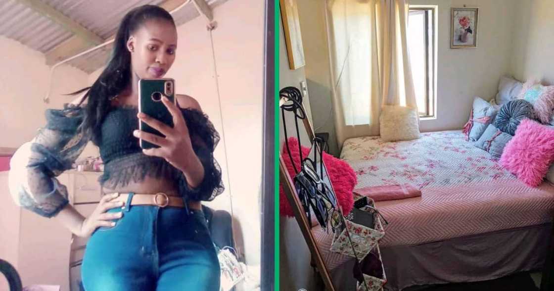 A lady who posted a photo of her bedroom on social media A lady who posted a photo of her bedroom on social media