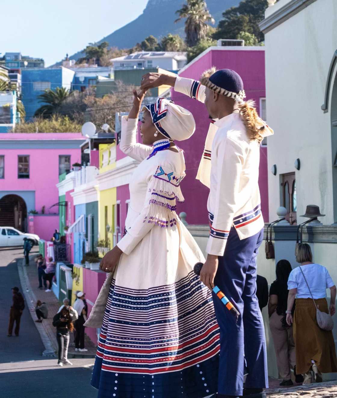 A man and woman celebrated their union in Bo-Kaap. A man and woman celebrated their union in Bo-Kaap.