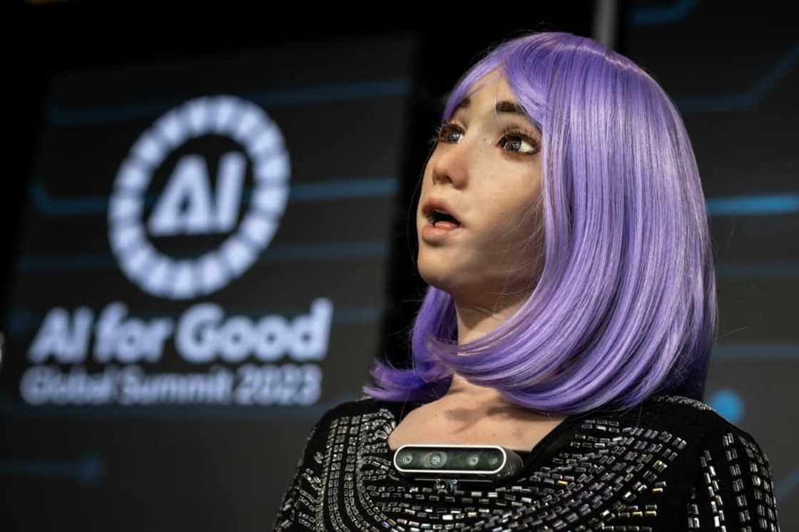 AI robot frontwoman 'Desdemona' performed with the Jam Galaxy Band at the AI for Good Global Summit AI robot frontwoman 'Desdemona' performed with the Jam Galaxy Band at the AI for Good Global Summit
