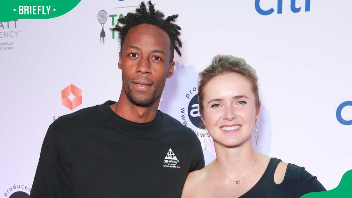Gaël Monfils and Elina Svitolina at the Citi Taste of Tennis Indian Wells Gaël Monfils and Elina Svitolina at the Citi Taste of Tennis Indian Wells