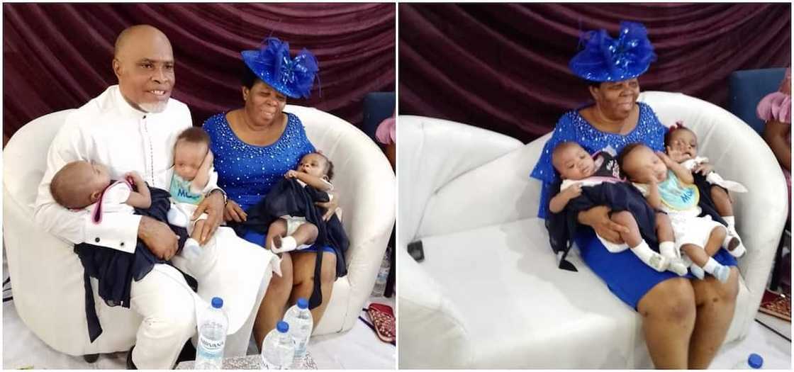 A Nigerian couple, Deacon & Mrs Michael Nnamdi Nwankwo welcomed triplets.