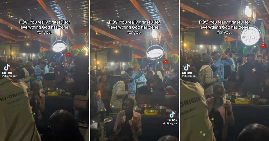 Clubgoers belted out a Gospel song Clubgoers belted out a Gospel song