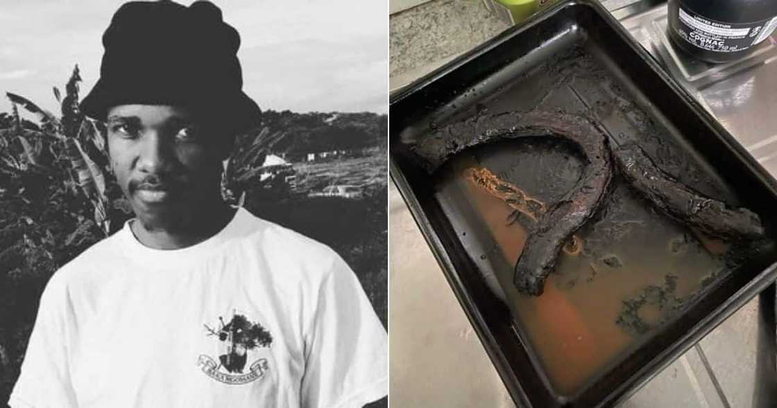 “Black Mamba”: Mzansi Grilling a Disappointed Man Who Burned Food “Black Mamba”: Mzansi Grilling a Disappointed Man Who Burned Food