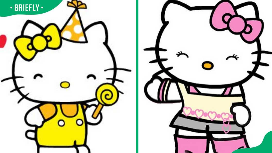 Mimmy White dressed in a yellow outfit (L). The character in a more casual look with a pink bow (R) Mimmy White dressed in a yellow outfit (L). The character in a more casual look with a pink bow (R)