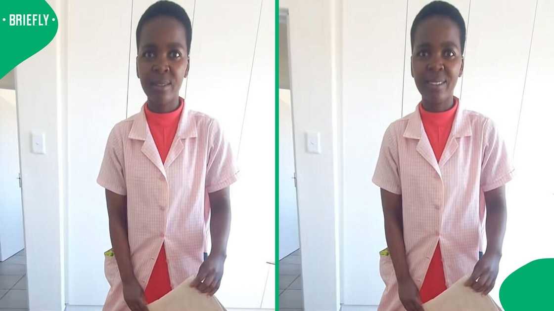 A domestic worker taught her homeowner how to fold a towel. A domestic worker taught her homeowner how to fold a towel.