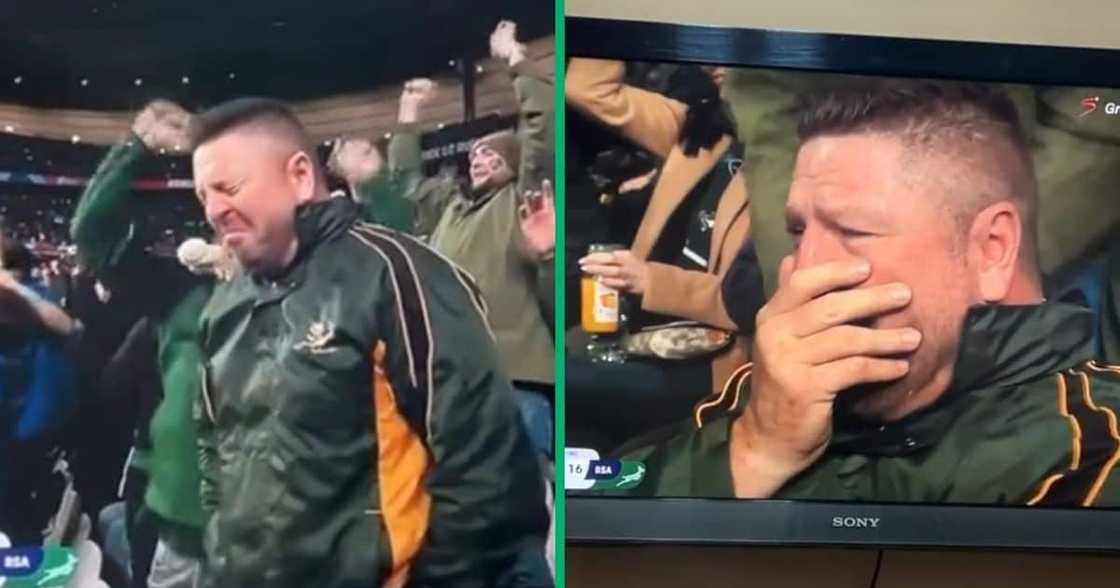 A Springboks fan at the Stade de France A Springboks fan at the Stade de France