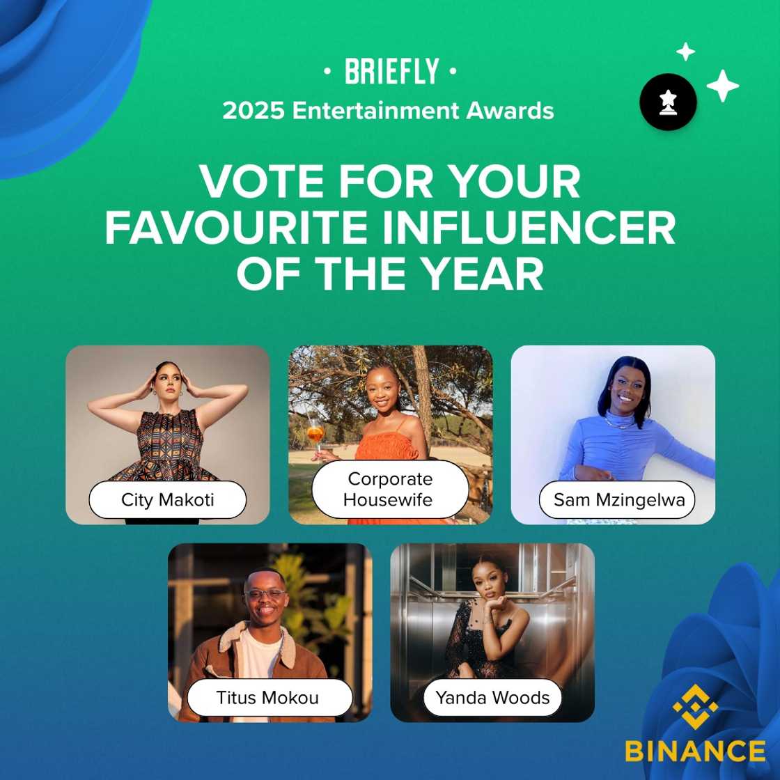 Meet the Briefly News nominess for Influencer of the Year. Meet the Briefly News nominess for Influencer of the Year.