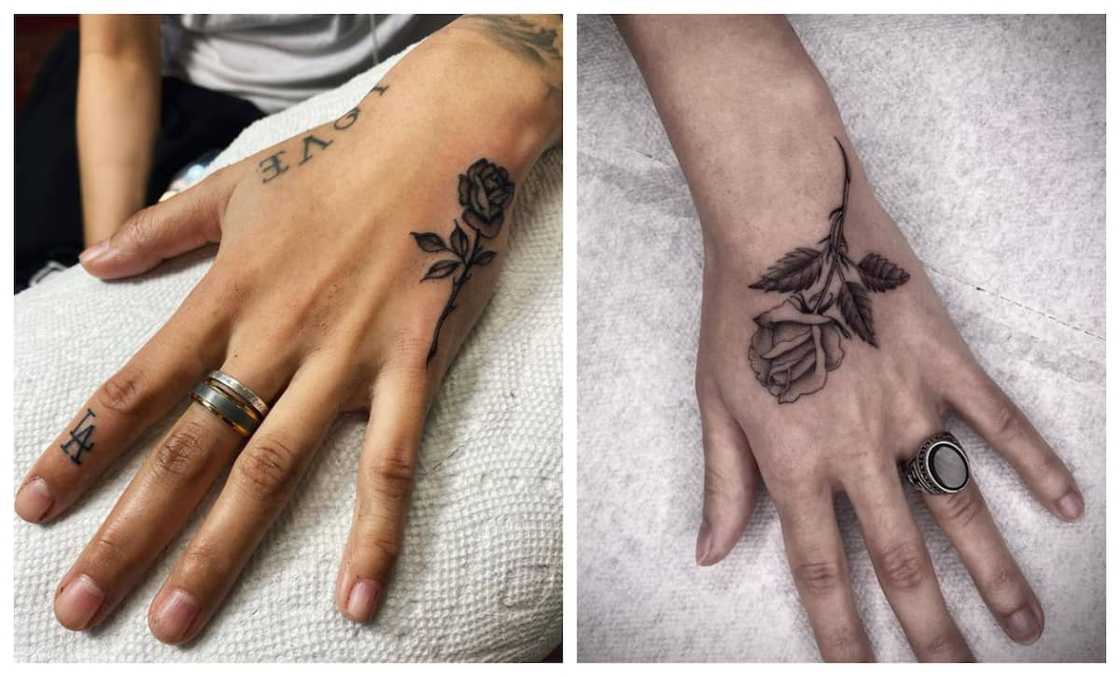 simple pretty hand tattoos