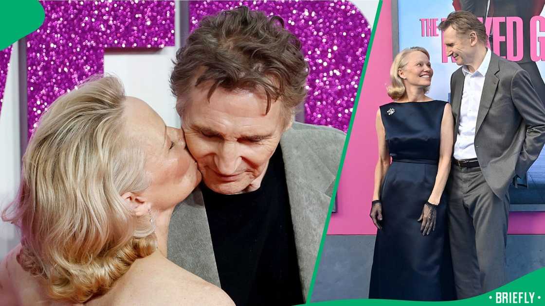 Pamela Anderson and Liam Neeson on the red carpet for the premiere of their movie 'The Naked Gun.' Pamela Anderson and Liam Neeson on the red carpet for the premiere of their movie 'The Naked Gun.'