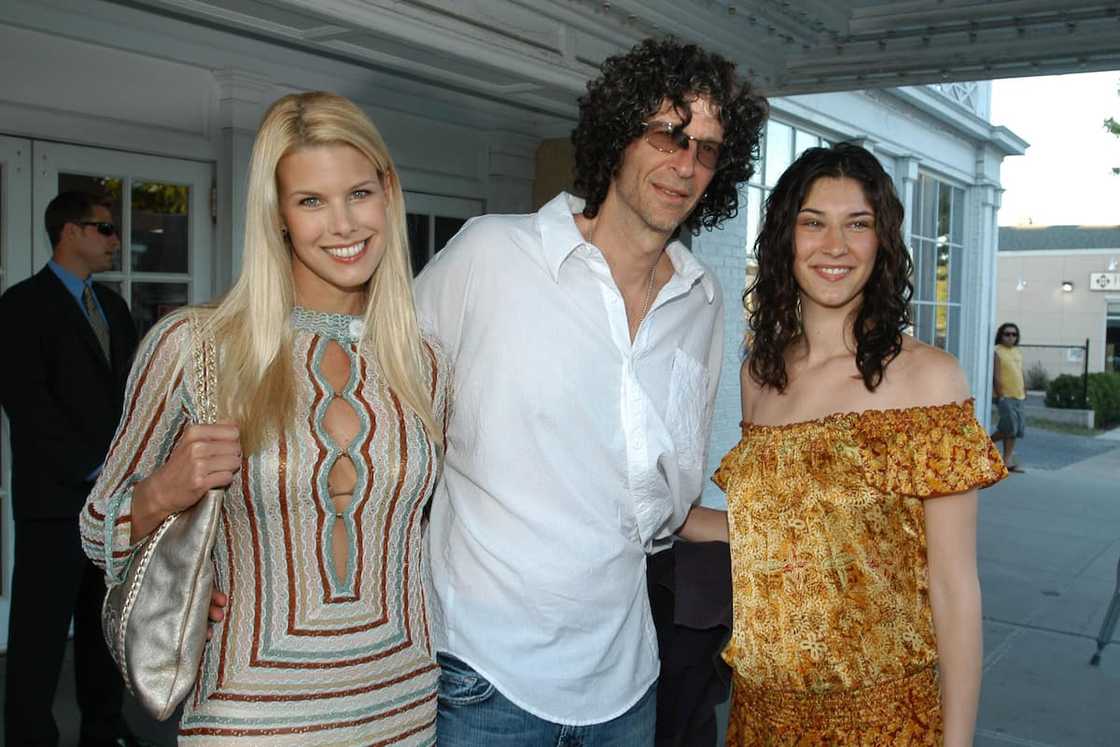 Howard Stern with his daughter Emily (right) and wife Beth during the screening of Fierce People at Southampton Movie Theater on 23 June 2007.