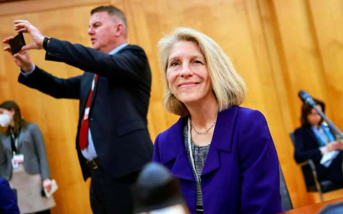 US Assistant Secretary of State for European and Eurasian Affairs Karen Donfried is showing support on a visit to Ukraine US Assistant Secretary of State for European and Eurasian Affairs Karen Donfried is showing support on a visit to Ukraine