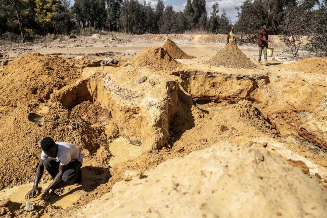 South Africans discussed suspected zama-zamas in a primary school