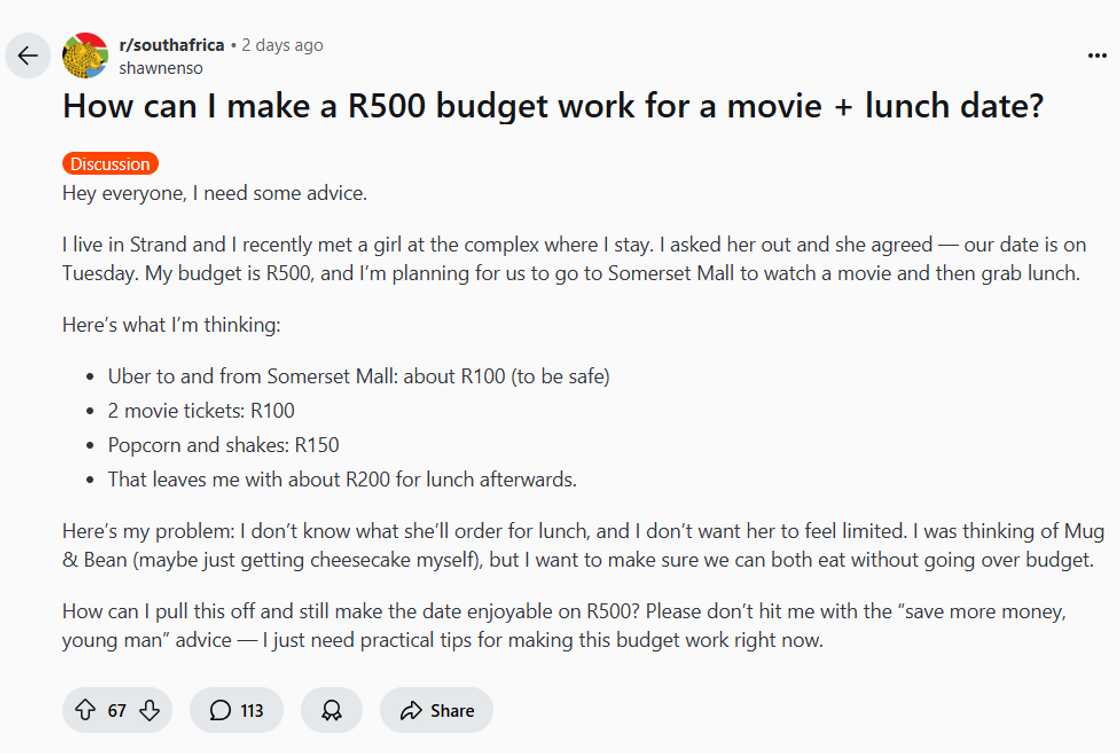 Social media users asked the young man to share another post after his date