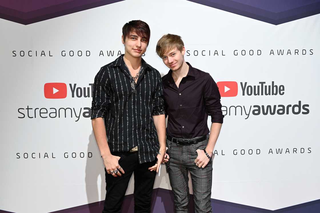 Sam Golbach and Colby Brock at Streamys Social Good Awards