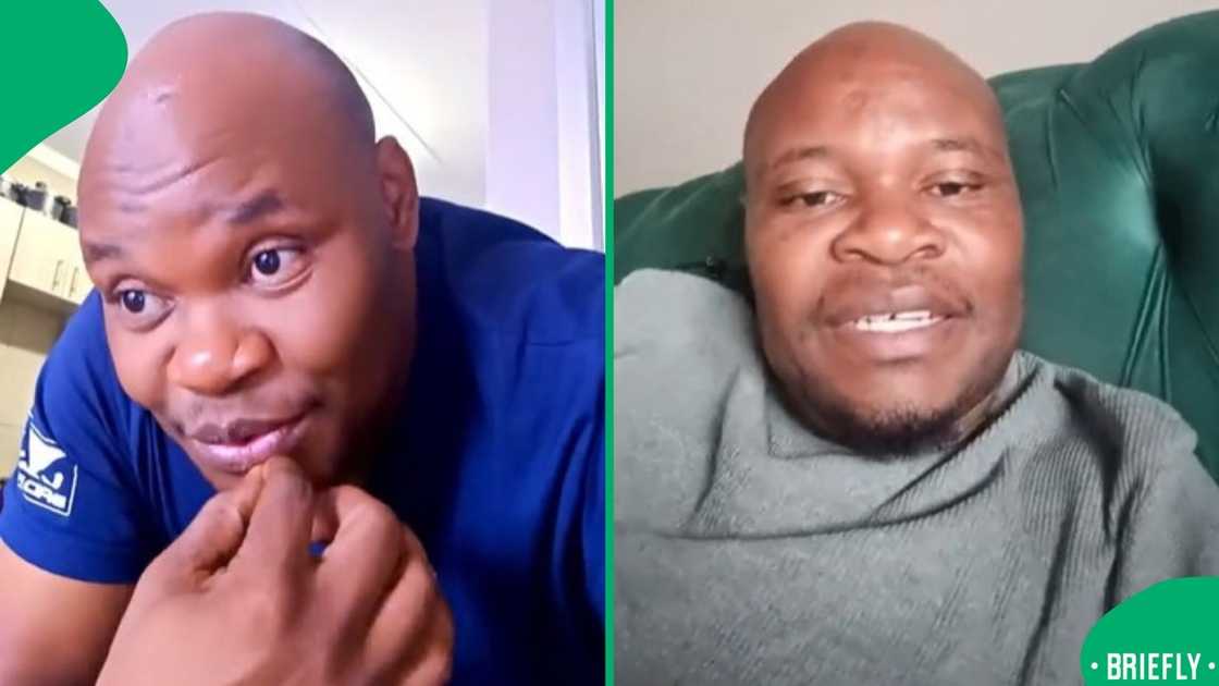 Frederickz, on the right, sat on a couch and posed for the camera