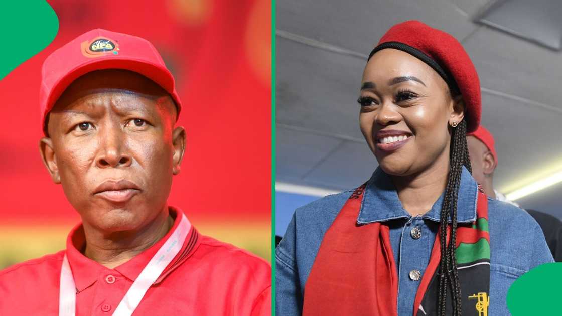 Julius Malema and his wife Mantwa.