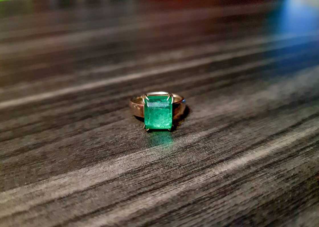 Ring on the brown background. Ring on the brown background.