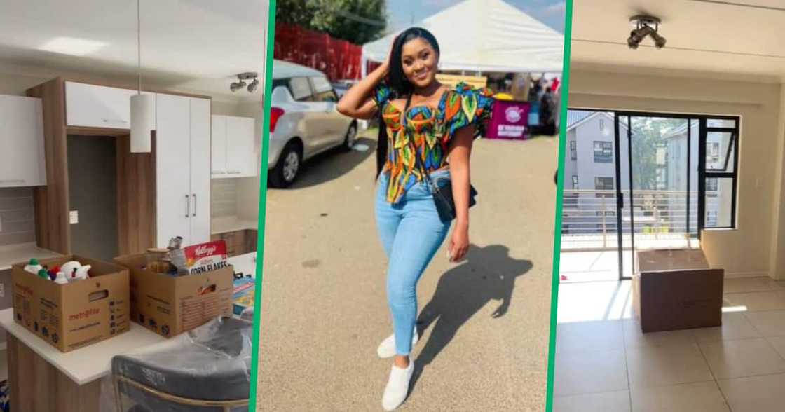 TikTok user @fetsileofentse shared a video showing her beautiful new apartment TikTok user @fetsileofentse shared a video showing her beautiful new apartment