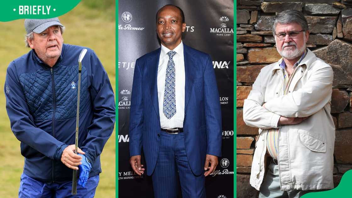 Johann Rupert, Patrice Motsepe and Jannie Mouton Johann Rupert, Patrice Motsepe and Jannie Mouton