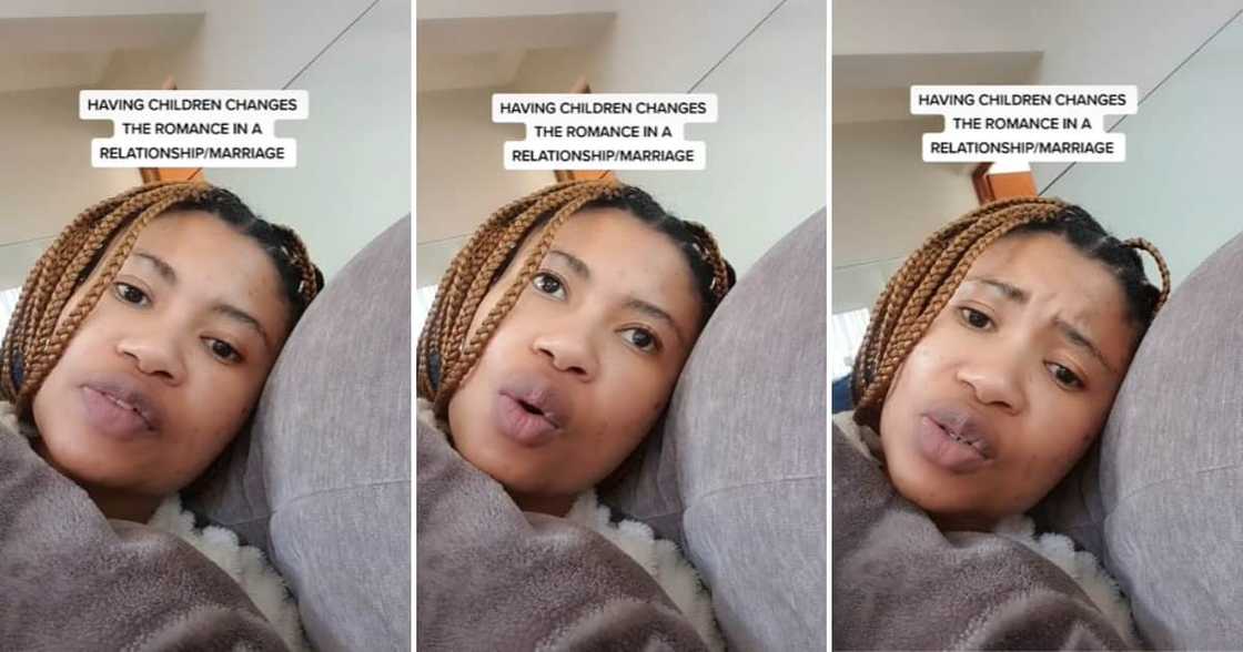 TikTok user @luu_luu25recording a clip on relationship dynamics after chidlren TikTok user @luu_luu25recording a clip on relationship dynamics after chidlren