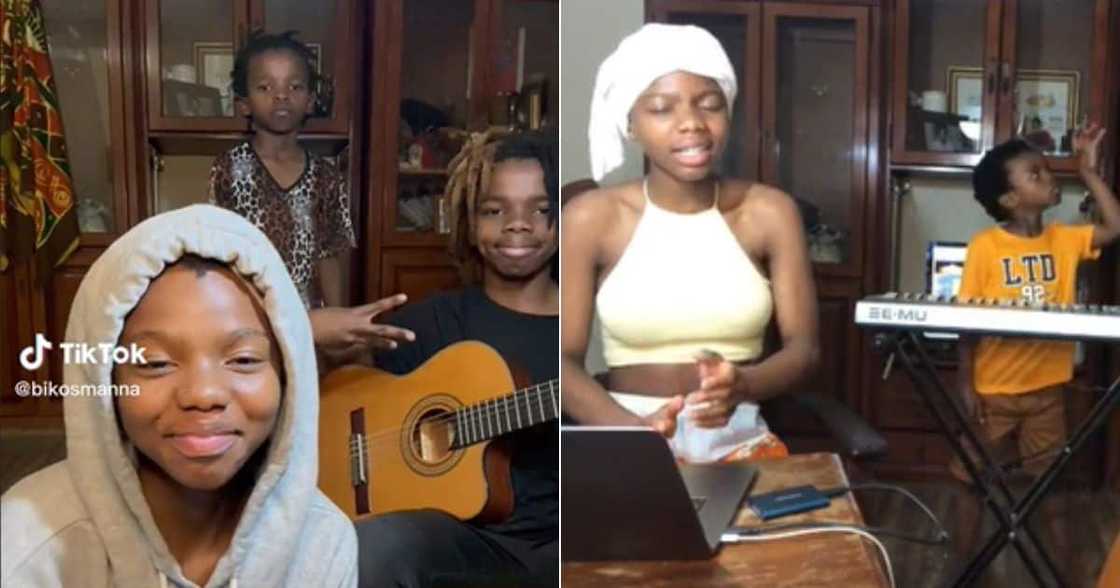 Three siblings sang Bob Marley's 'Three Little Birds'