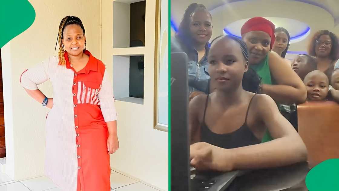 Family was proud of a young woman's academic achievement Family was proud of a young woman's academic achievement