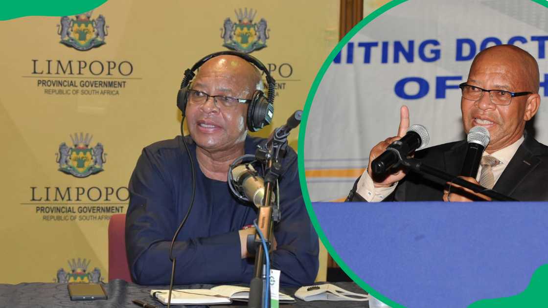 Stanley Mathabatha at a press briefing Stanley Mathabatha at a press briefing