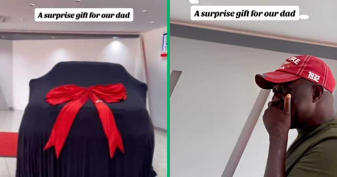 TikTok captured an overjoyed dad after his daughters bought him a car.