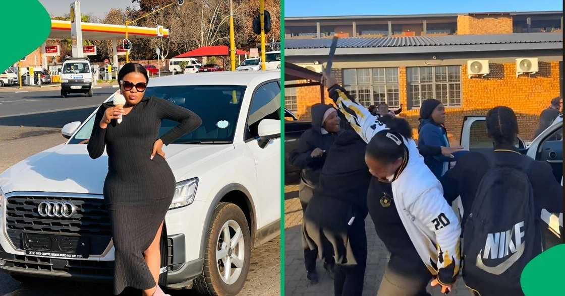 A teacher shared a heartwarming video of her colleagues and students celebrating her new car A teacher shared a heartwarming video of her colleagues and students celebrating her new car