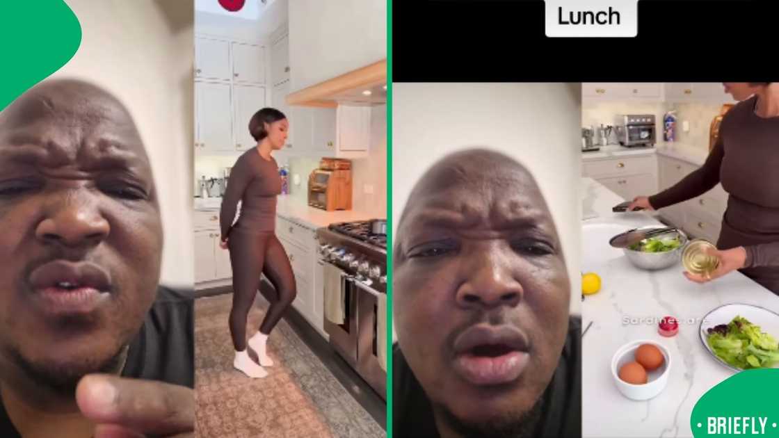 The visual on the right showed the ingredients she used to make her lunch