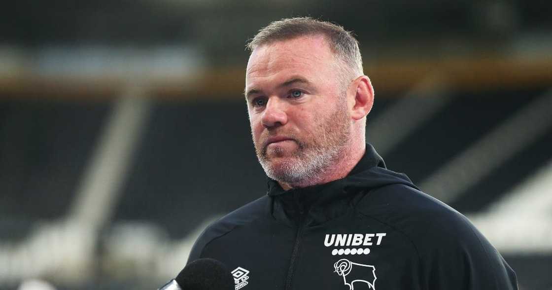 Wayne Rooney after a Derby County game